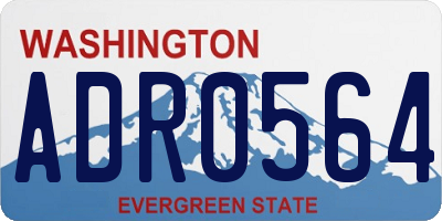WA license plate ADR0564