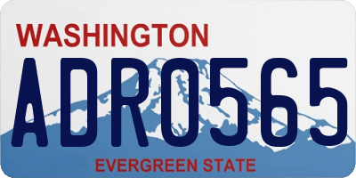 WA license plate ADR0565