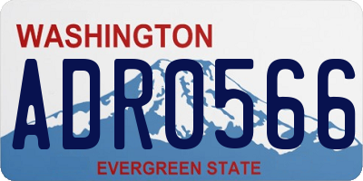WA license plate ADR0566