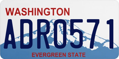 WA license plate ADR0571