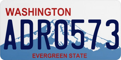 WA license plate ADR0573