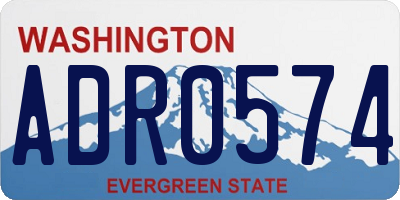 WA license plate ADR0574