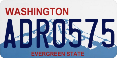 WA license plate ADR0575