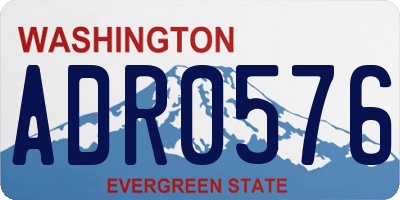WA license plate ADR0576