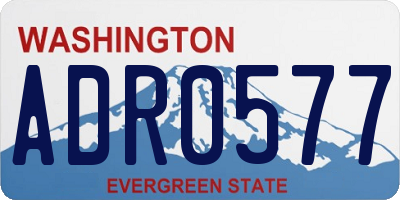 WA license plate ADR0577