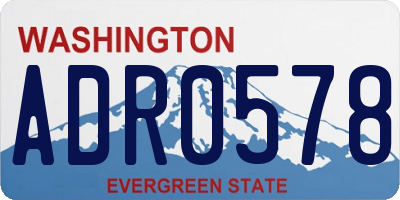 WA license plate ADR0578
