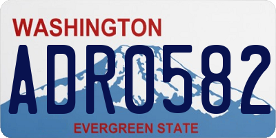 WA license plate ADR0582