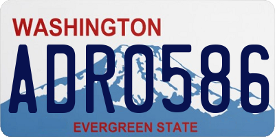WA license plate ADR0586