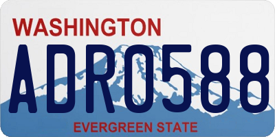 WA license plate ADR0588