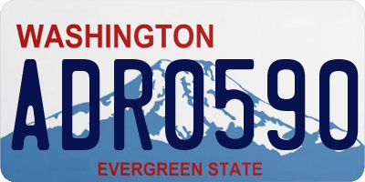 WA license plate ADR0590