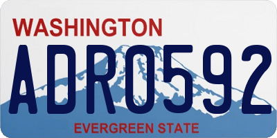 WA license plate ADR0592