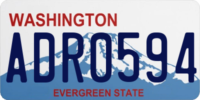 WA license plate ADR0594