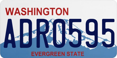WA license plate ADR0595