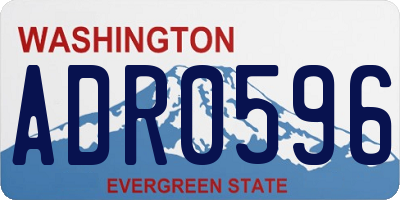 WA license plate ADR0596
