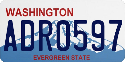 WA license plate ADR0597