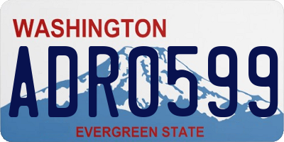 WA license plate ADR0599