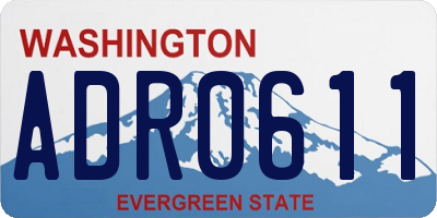 WA license plate ADR0611