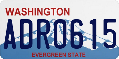 WA license plate ADR0615