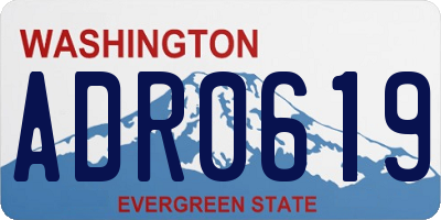 WA license plate ADR0619