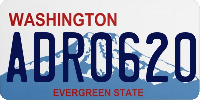 WA license plate ADR0620