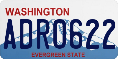 WA license plate ADR0622