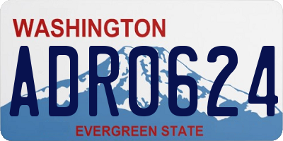 WA license plate ADR0624