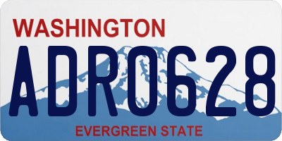 WA license plate ADR0628