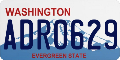 WA license plate ADR0629