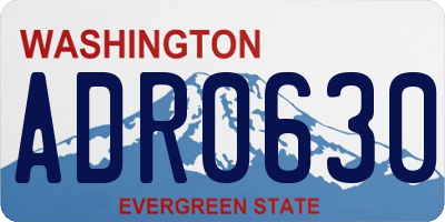 WA license plate ADR0630