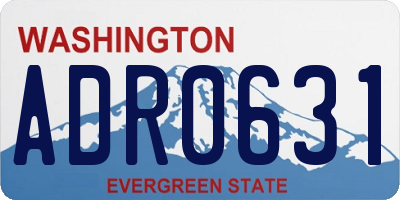 WA license plate ADR0631