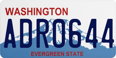 WA license plate ADR0644