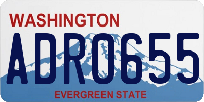WA license plate ADR0655