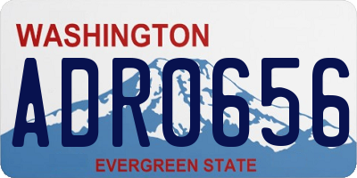 WA license plate ADR0656