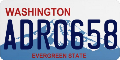 WA license plate ADR0658