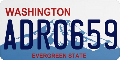 WA license plate ADR0659