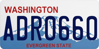 WA license plate ADR0660