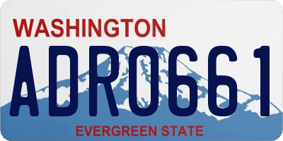 WA license plate ADR0661
