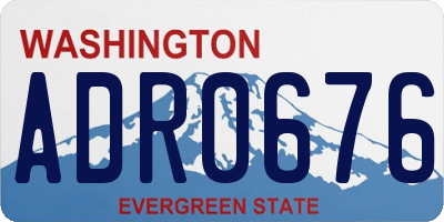 WA license plate ADR0676