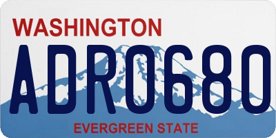 WA license plate ADR0680