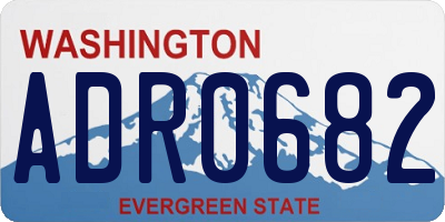 WA license plate ADR0682