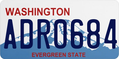 WA license plate ADR0684
