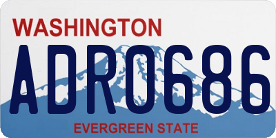 WA license plate ADR0686