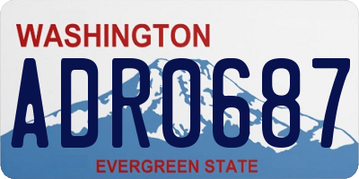 WA license plate ADR0687