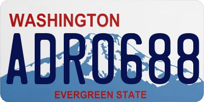 WA license plate ADR0688