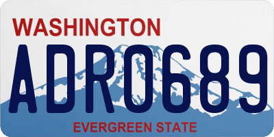WA license plate ADR0689