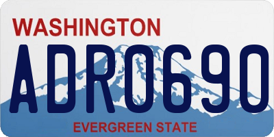 WA license plate ADR0690