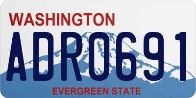 WA license plate ADR0691