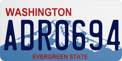 WA license plate ADR0694