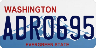 WA license plate ADR0695