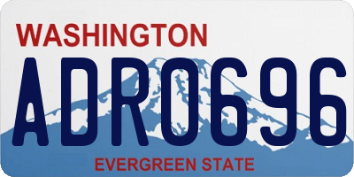 WA license plate ADR0696